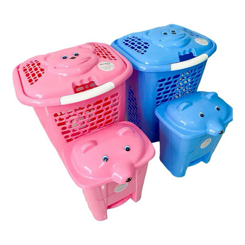 Kit Bebê Cesto Roupa infantil e Lixeira infantil | Shopee Brasil