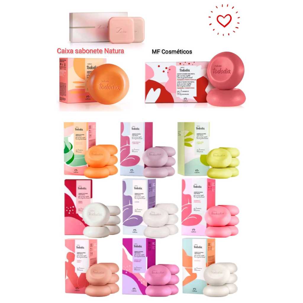 Caixa Sabonete em Barra Natura - Diversas Fragâncias