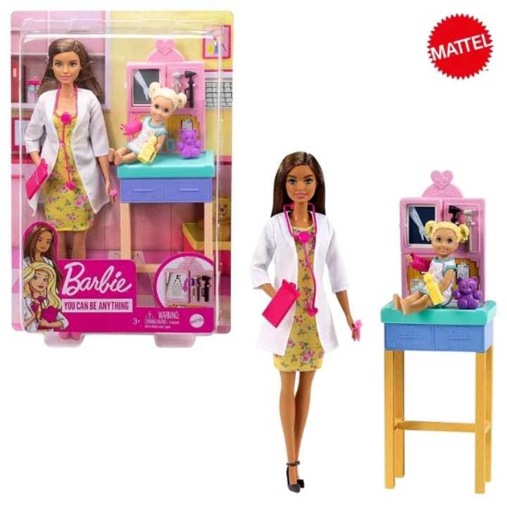 Jogo de jogo barbie profissão médico das crianças 3 gkh23, mattel