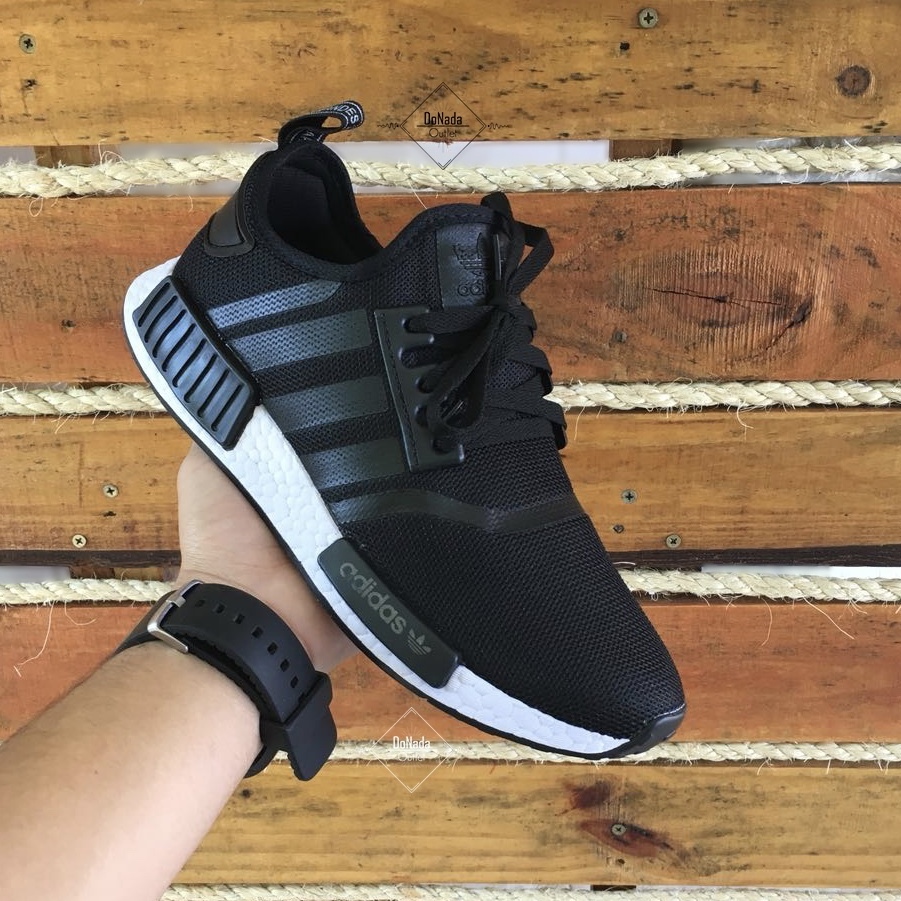 Adidas nmd r1 preto e branco best sale