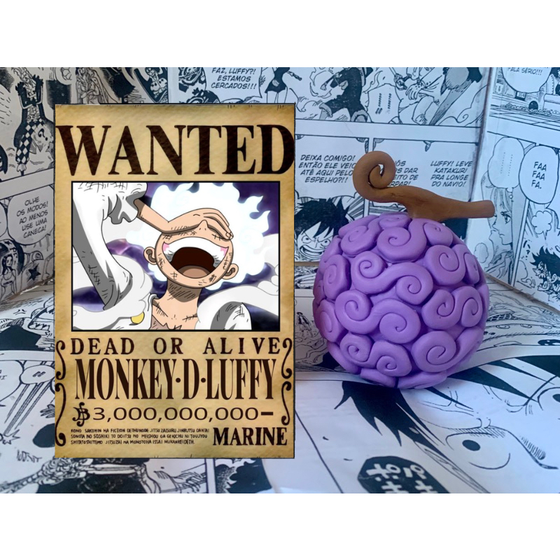 Akuma no Mi - Kit com 3 mini Akumas - Gomu Gomu - Mera Mera - Ope Ope - One  Piece - Monkey D. Luffy
