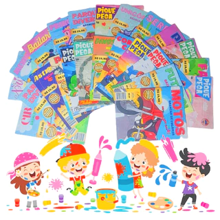 Kit 10 Revistinha Livro educativo de Colorir Infantil p/ Kit Festa Lembrancinha Prenda