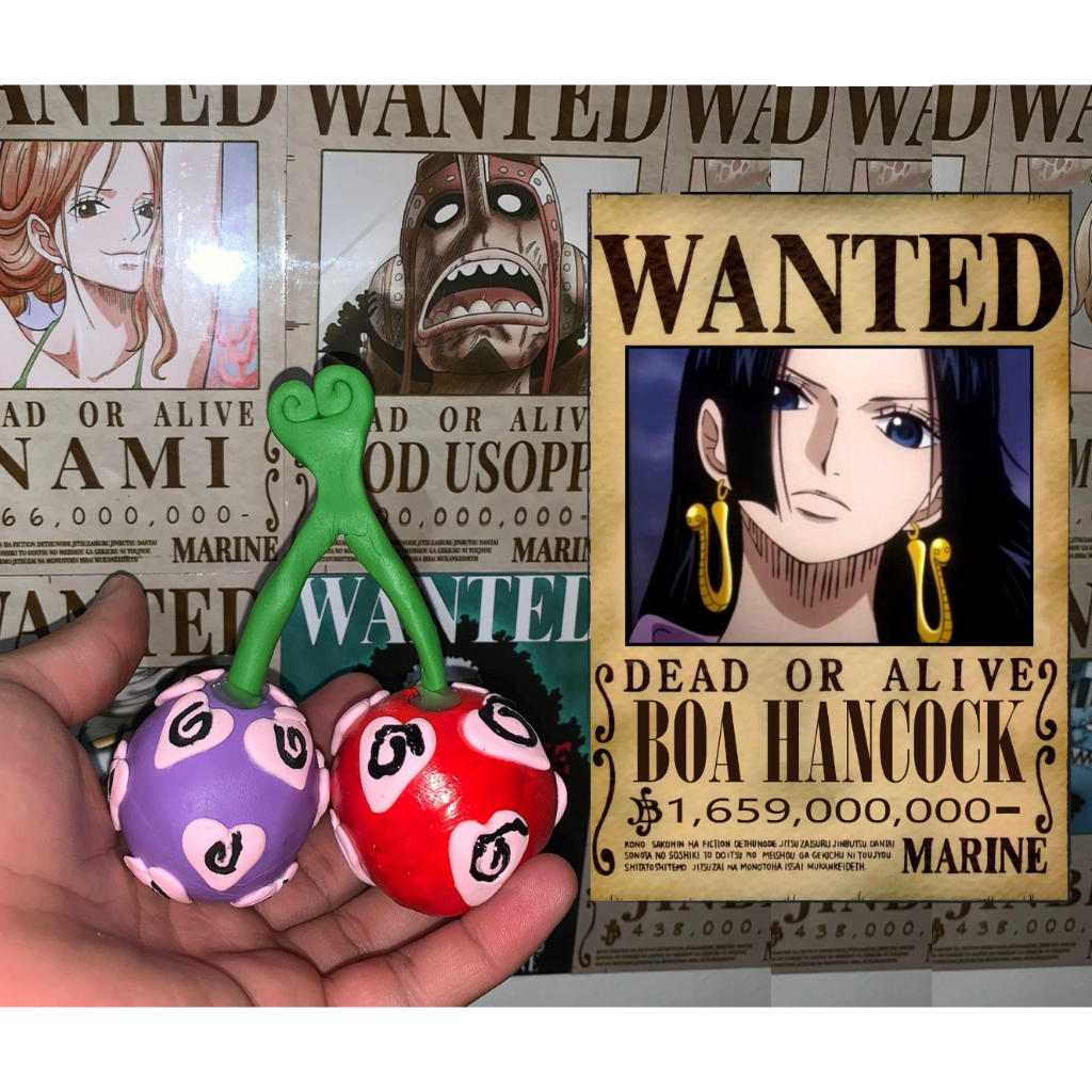 Akuma no Mi (Fruta do Diabo) - Hana Hana no Mi + Cartaz de Procurado - Nico  Robin - One Piece - Luffy