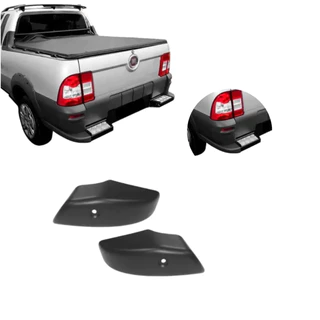 Ponteira Estribo Traseira Strada 1998 99 00 A 2005 Preta