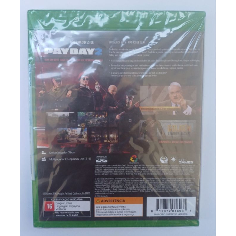 Jogo Xbox One: RAID World War II (Novo/Lacrado/Original Jogo Xbox One: RAID World War II (Novo/Lacrado/Original