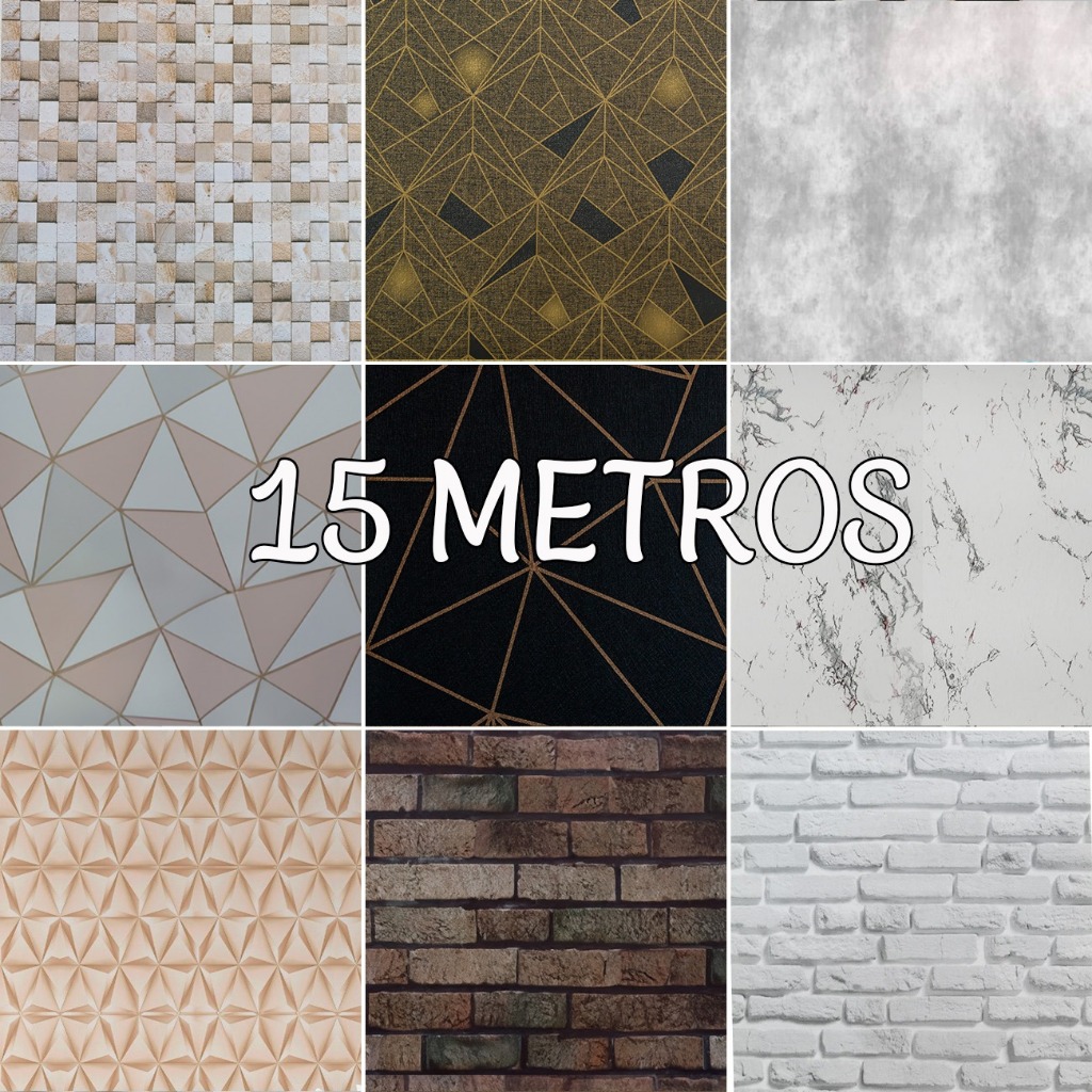 Papel de Parede Madeira 3D 15 METROS X 45CM Auto Adesivo Colante