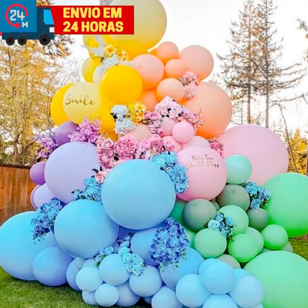 Balão Candy Color GIGANTE BIG Bexiga 250 Polegadas Festa Aniversário ...