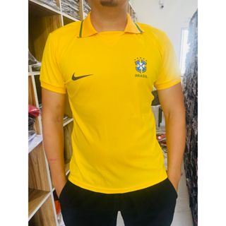 Camisa Brasil Gola Polo Seleção Brasileira Branca Azul Preta Amarela Verde