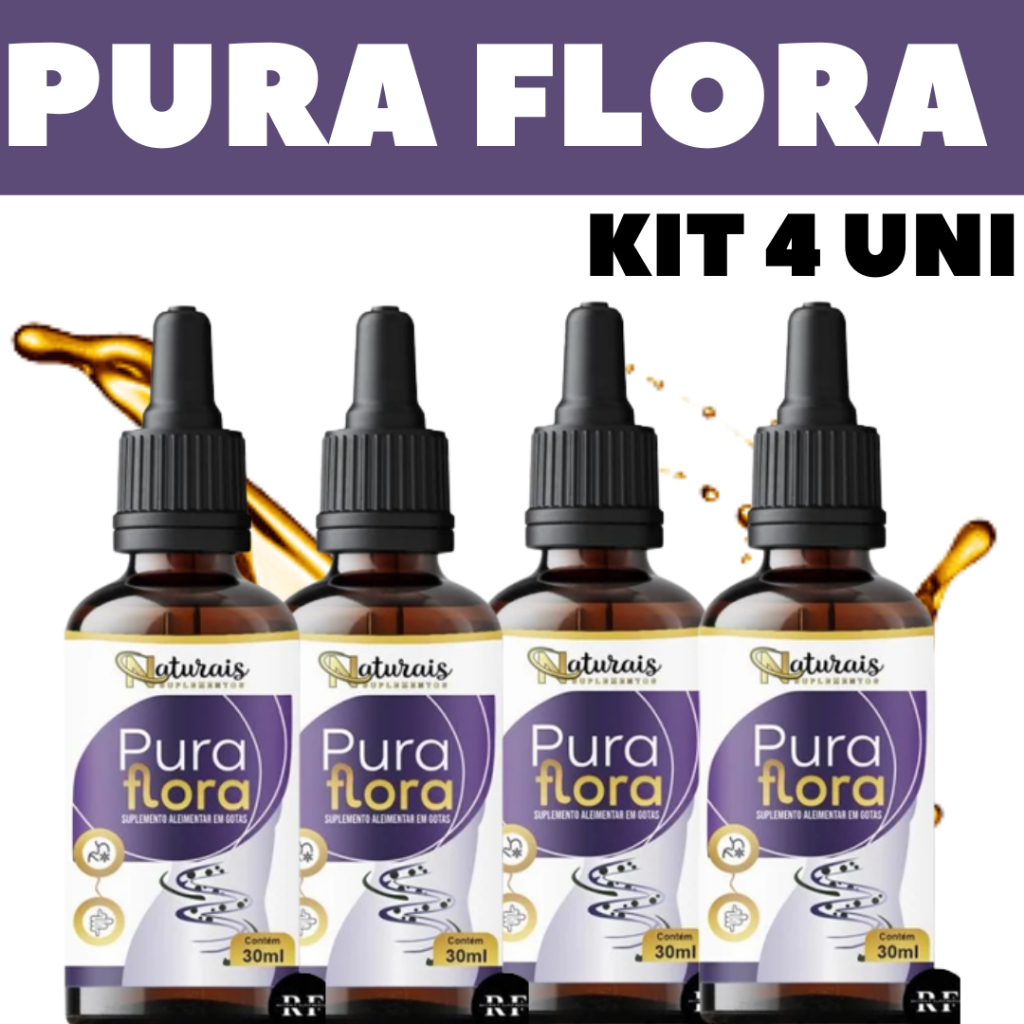 4 FRASCOS PURA FLORA ORIGINAL SUPER POTENTE