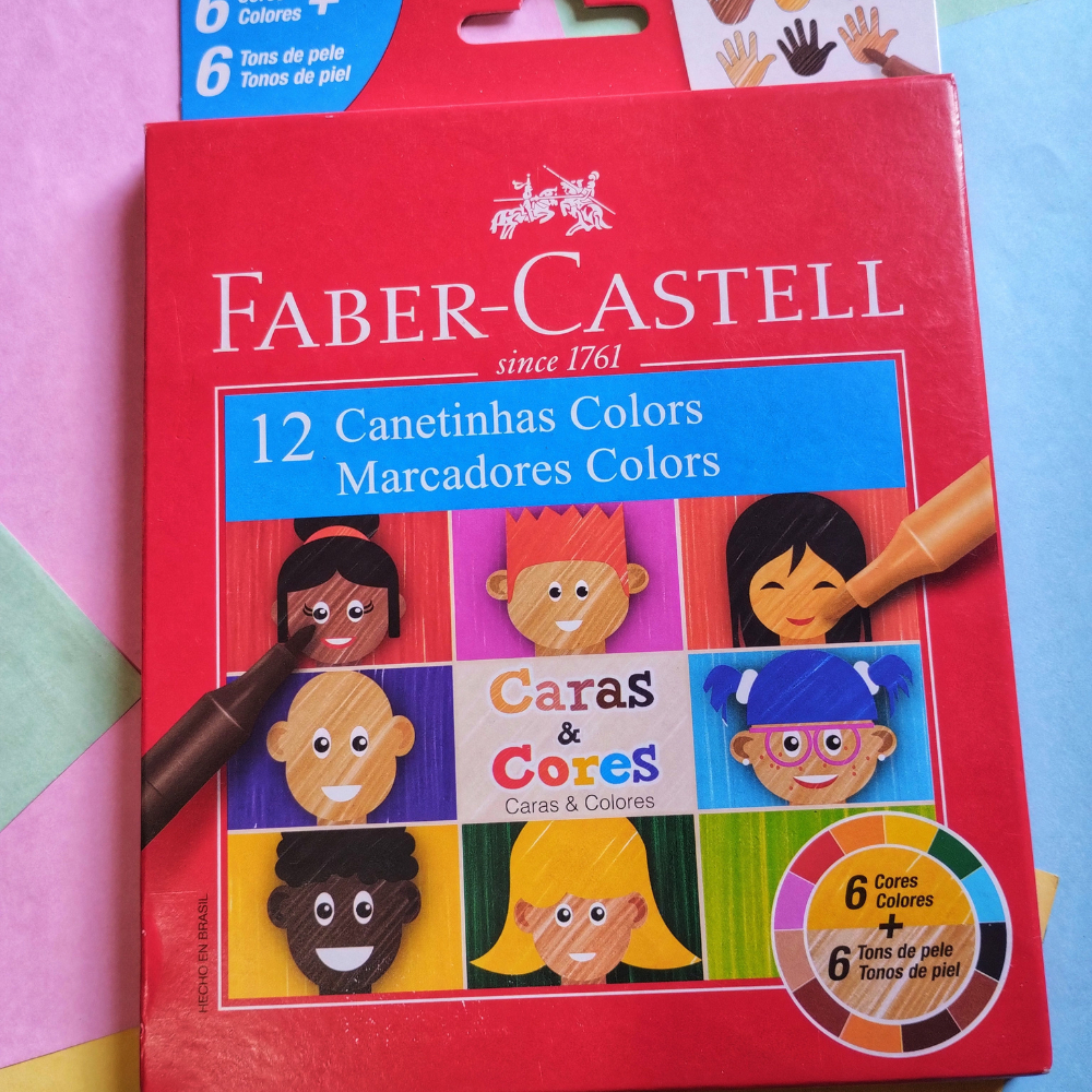 Lápis de Cor com 30 Cores Faber-Castell Caras E Cores - SÓ PAPEL PAPELARIA