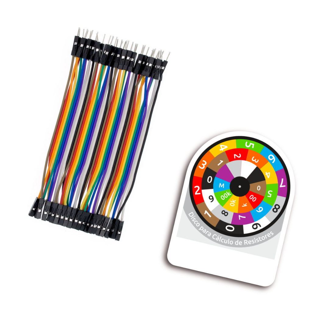 Kit 2 Cabo Jumper 10cm Macho X FEMEA 40 Unidades Para Arduino | Shopee ...