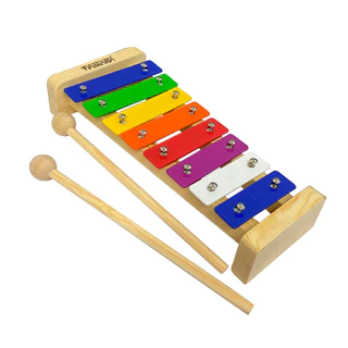 Metalofone Xilofone Infantil Vanguarda Colorido com 8 Notas