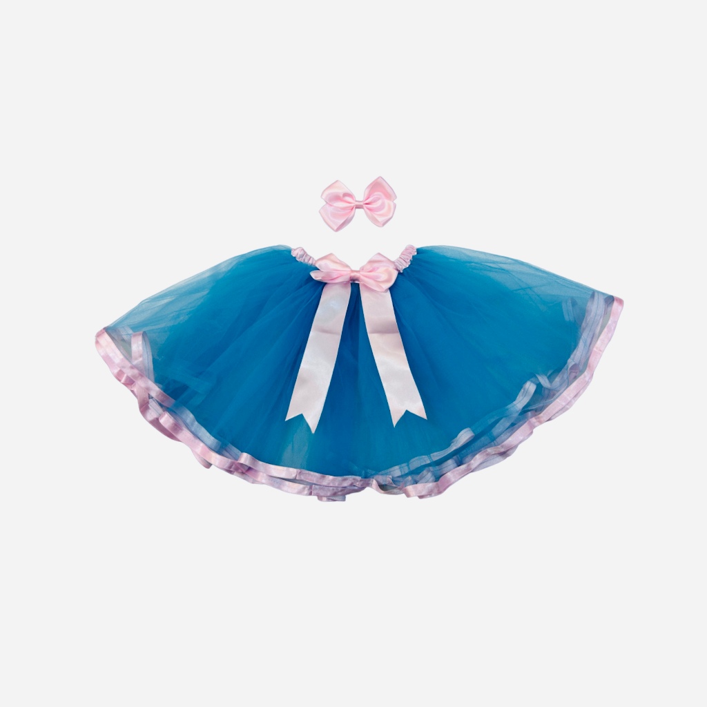 Saia tule store galinha pintadinha rosa