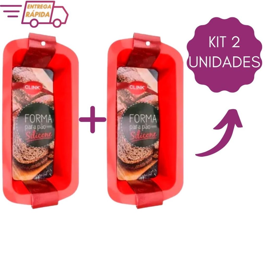 Kit 2 Formas De Silicone para Pão e Bolo Inglês Cozinha Doce Assadeira