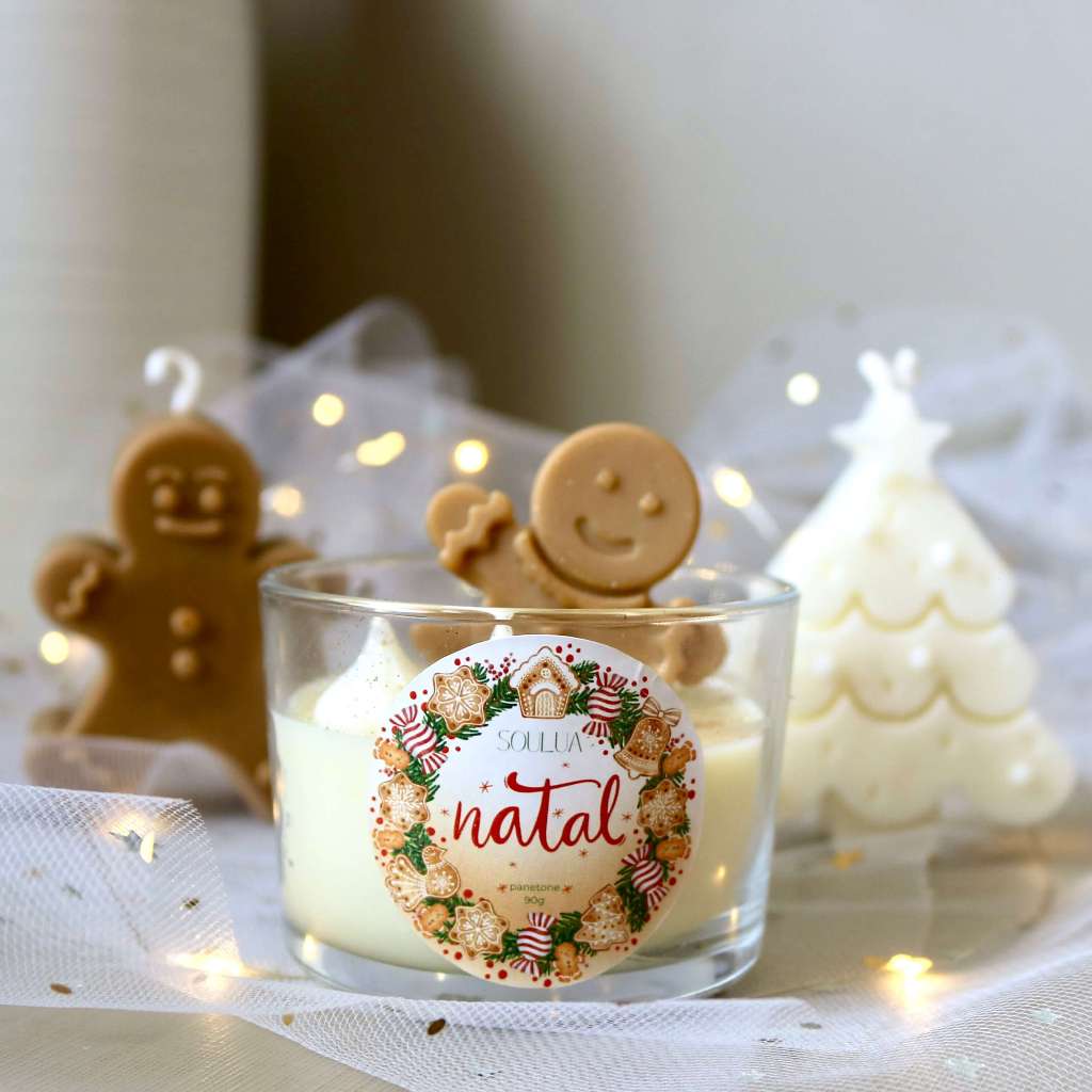 Kit Velas Arom Ticas Especial De Natal Doce Natal Aroma Panetone