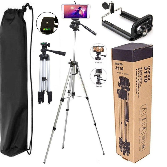 Tripé Universal para Celular e Câmera Ajustável Tripod 1 Metro 3110 PRONTO ENTREGA