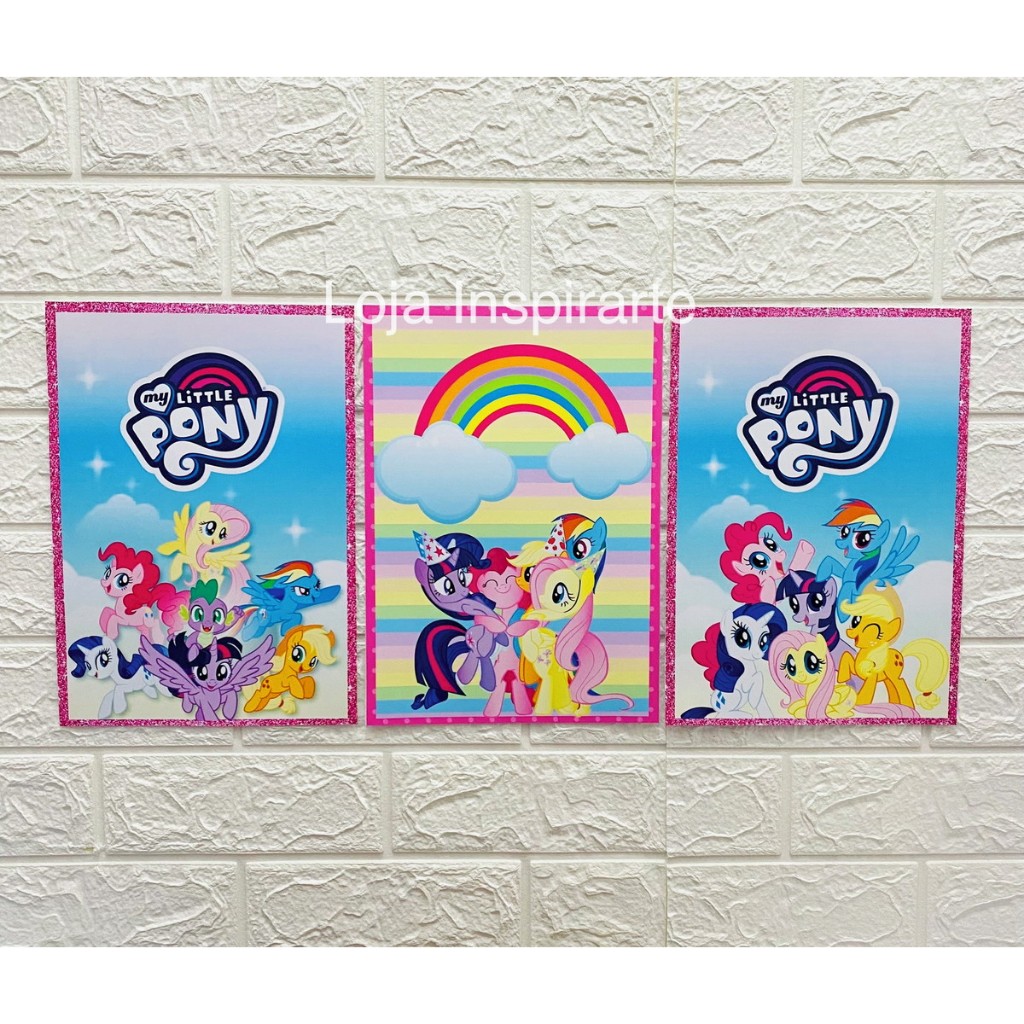 Pulseiras My Little Pony (MLP) / Aesthetic - Pulseiras da Amizade/Conjunto  - Personagens: Twilight Sparkle - Rainbow Dash - Apple Jack - Fluttershy 