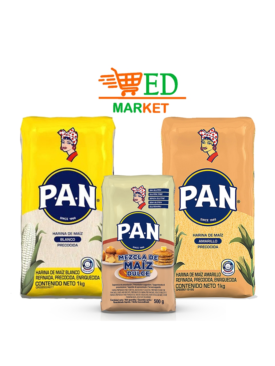 Harina PAN farinha de milho branco, harina PAN pre-cozida enriquecida 1kg