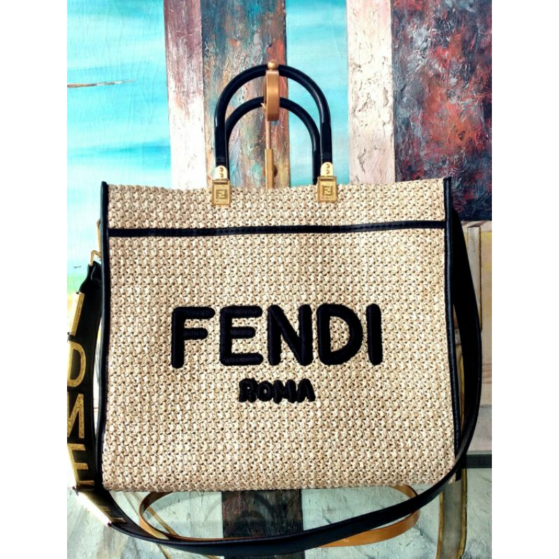 Bolsa feminina Fendi palha 03 na marktub import