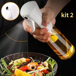 Kit 2 Spray Borrifador Pulverizador Azeite e Vinagre de Vidro 200ml