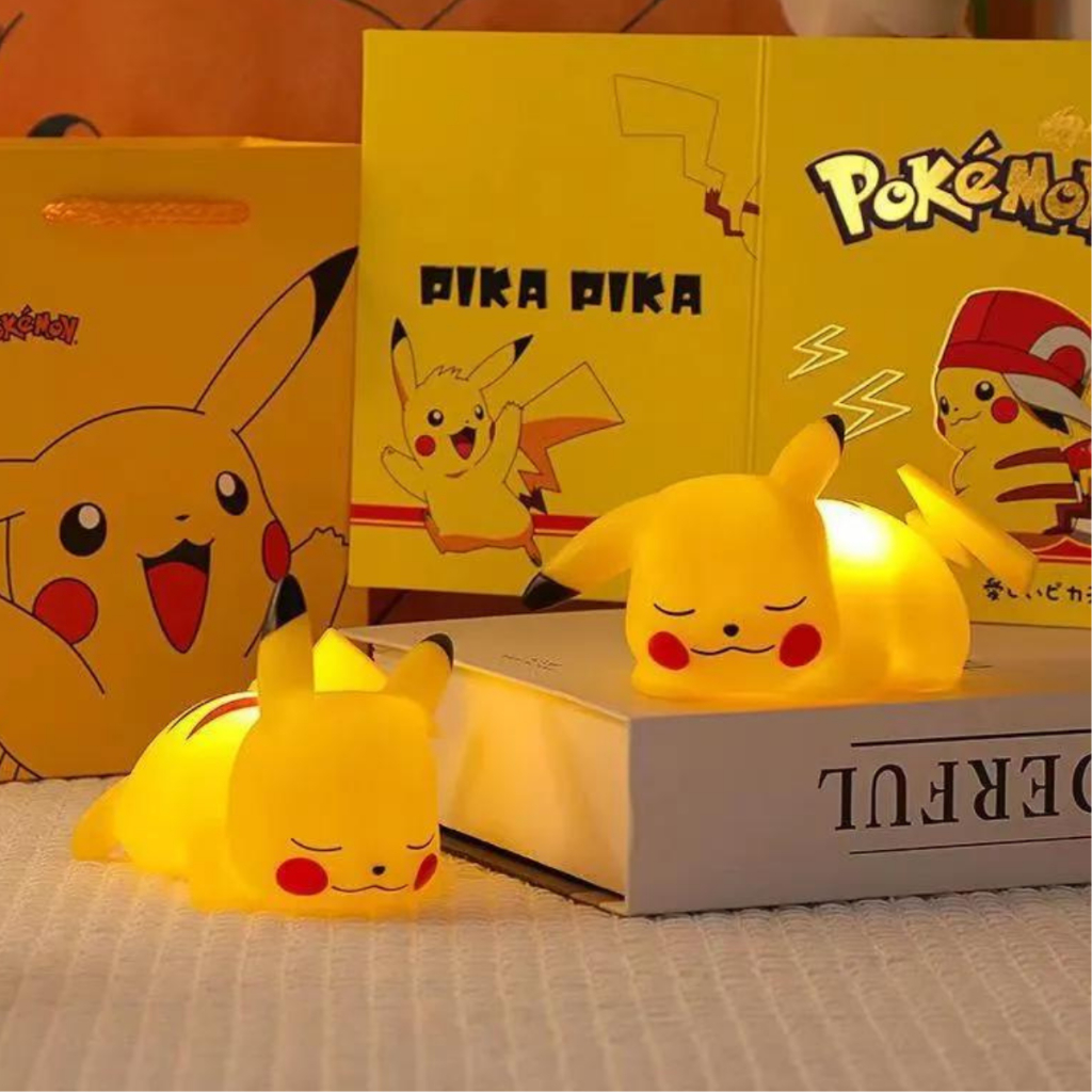 Boneco Luminária Abajur Luz Led Pokémon Pikachu