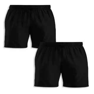 Kit 2 Calção Shorts de Futebol Preto Azul para Times Corrida Academia Basico Masculino