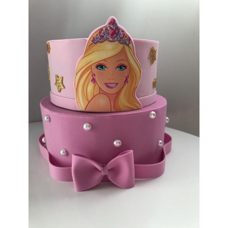 bolo de dois andares barbie