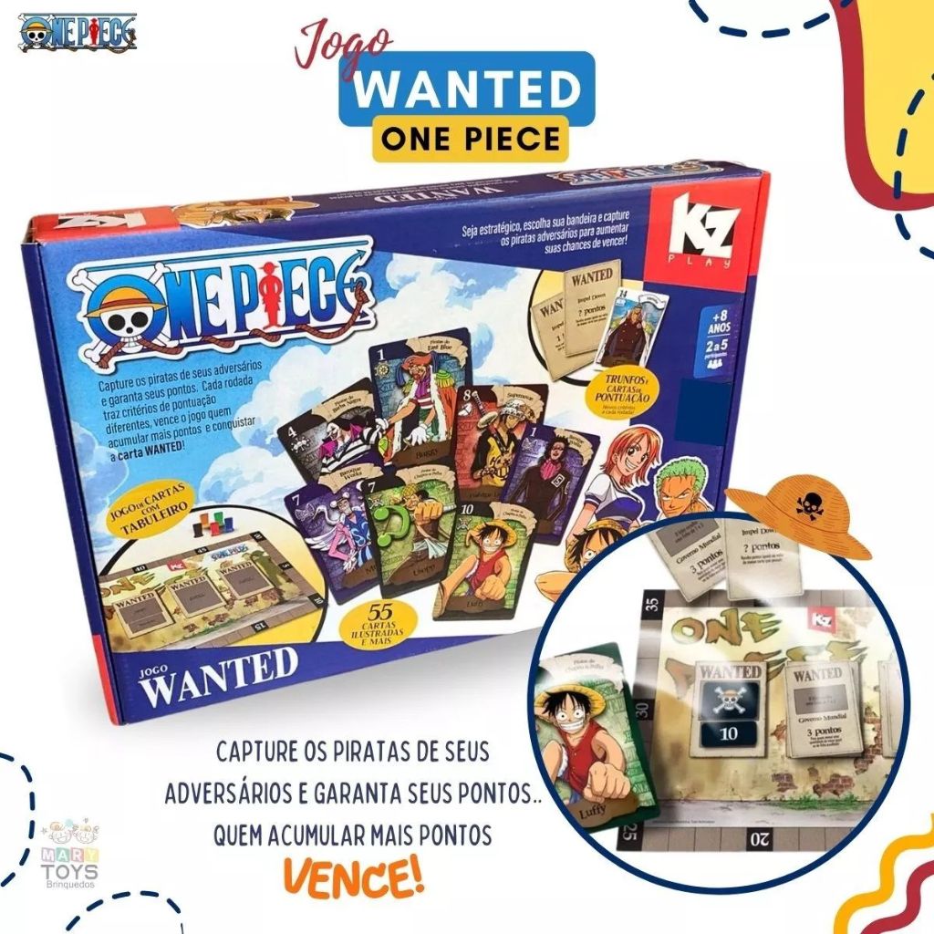 Jogos de Tabuleiro Wanted One Piece Piratas Brinquedos de Menino e
