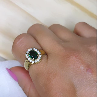 Anel Estilo Formatura Feminino Moeda Antiga