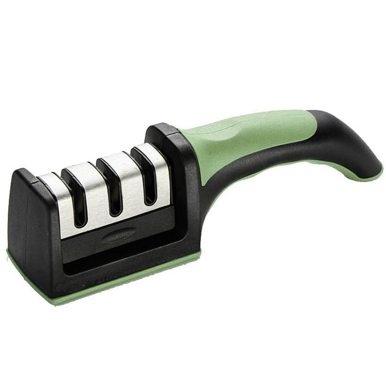 Amolador Afiador de Faca Tesoura Canivete Cutelo Aço Profissional Portátil c/ Afiadores Inox p/ Cozinha