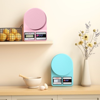 Balança De Cozinha Digital Alta Precisão Multideia 1g ate 10KG Color Rosa Balança Cozinha Amarelo Nutrição E Dieta