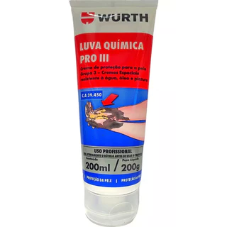 Luva Quimica Wurth Pro 3 - Creme De Mão Para Pintor Mecanico
