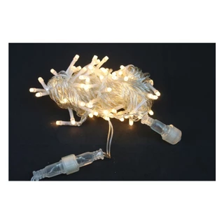 Cordão 100 Leds Warm Fio Transparente 220V Tom. M/mf AMARELO decoração de natal
