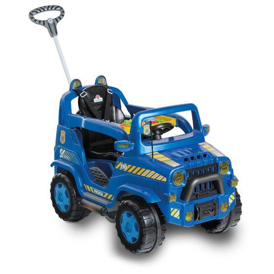 CARRINHO DE PASSEIO E PEDAL INFANTIL DIIPI COM EMPURRADOR POLICIA