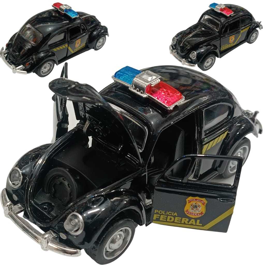 Carrinho De Ferro Da Policia Federal Fusca Flexão 1° Linha