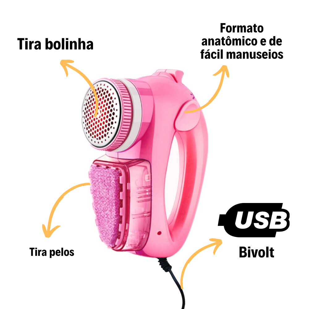 Papa Bolinha Bolinhas e Tira Pelos Pilha ou USB Bivolt
