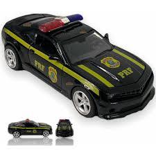 Carro Miniatura De Ferro Camaro Prf Policial Abre Portas