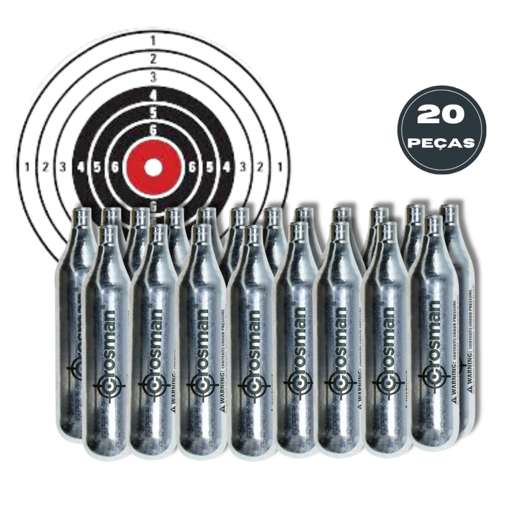Kit 20 Refil C02 12g Crosman | Shopee Brasil