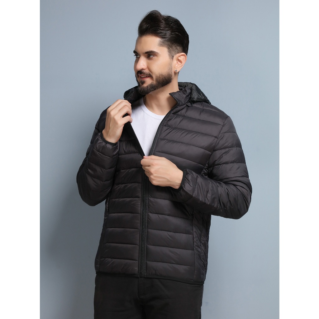 Jaqueta Bobojaco Masculino Puffer Capuz Removível Peluciada