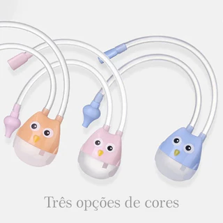 Aspirador Nasal Coruja para Bebê Lavagem e Higiene Nasal