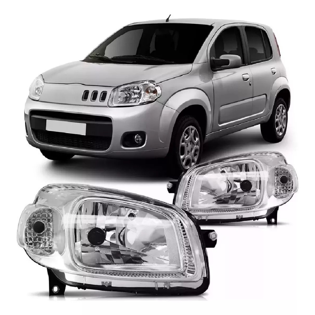 Farol Uno 2010 2011 2012 2013 2014 Cromado | Shopee Brasil