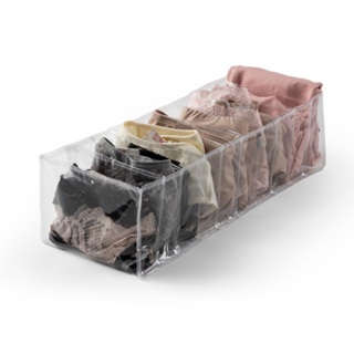 Kit 5 Organizador de Gaveta Colmeia Cueca/Calcinha/Bebê Soldada Transparente