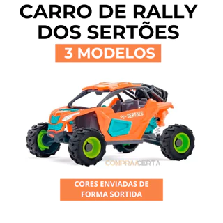 Brinquedo Carro de Rally Sertões com Rodas de Borracha e Suspensão nas 4 Rodas