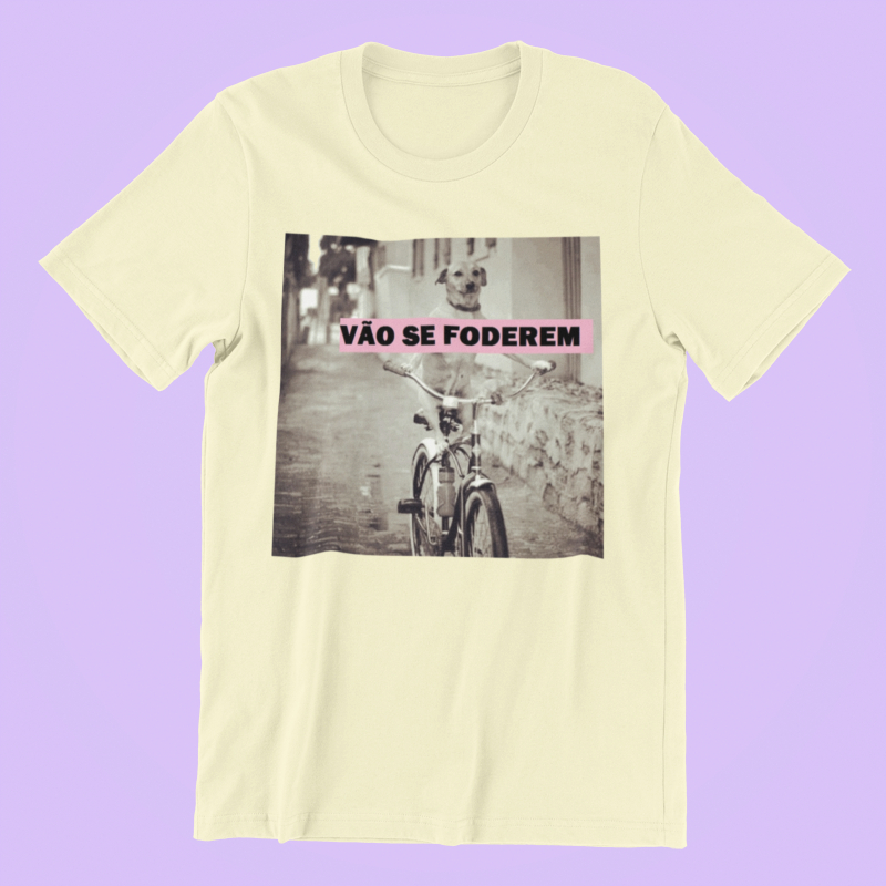 Camiseta unissex engraçada vão se foderem