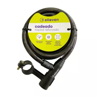 Cadeado Espiral Trava Tranca De Bicicleta Chave Cabo Aço 12mm 150cm