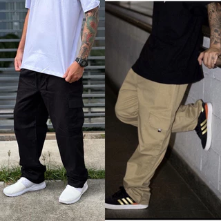 Calça Cargo Masculina Skate Streetwear Larga 5 Bolsos - ENVIO IMEDIATO