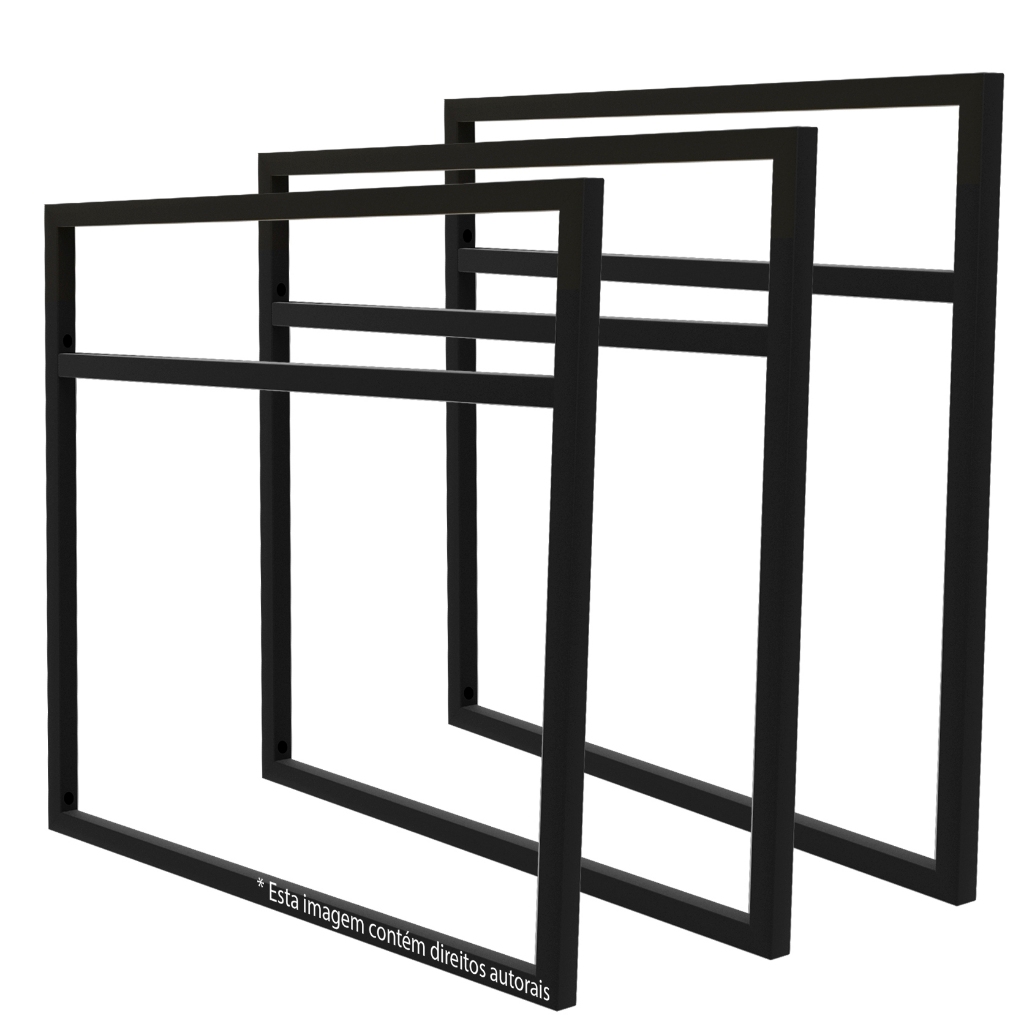 Suportes Estilo Industrial para Micro-ondas de 31L - Para prateleiras de 40cm - Par (SKU2402)