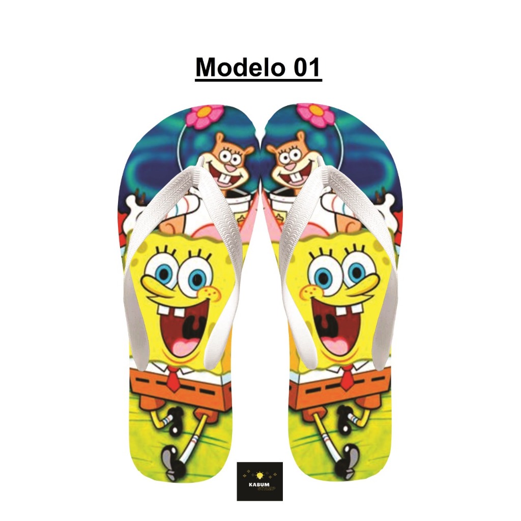 CHINELO PERSONALIZADO BOB ESPONJA PROMOÇÃO