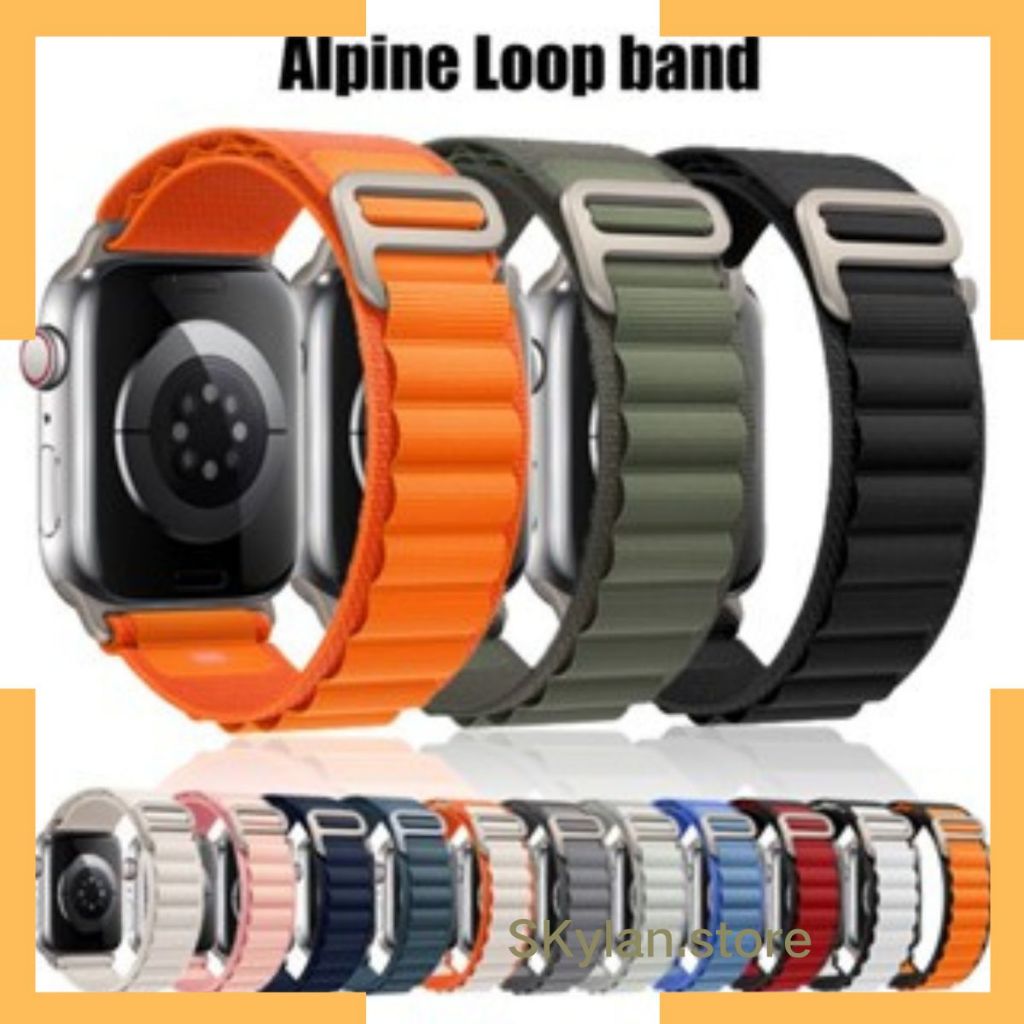 Pulseira Alpino Para Smartwatch Relógio Apple Watch Loop Alpinista Nylon Elástica Design Moderno Ultra Série 3 4 5 6 7 8