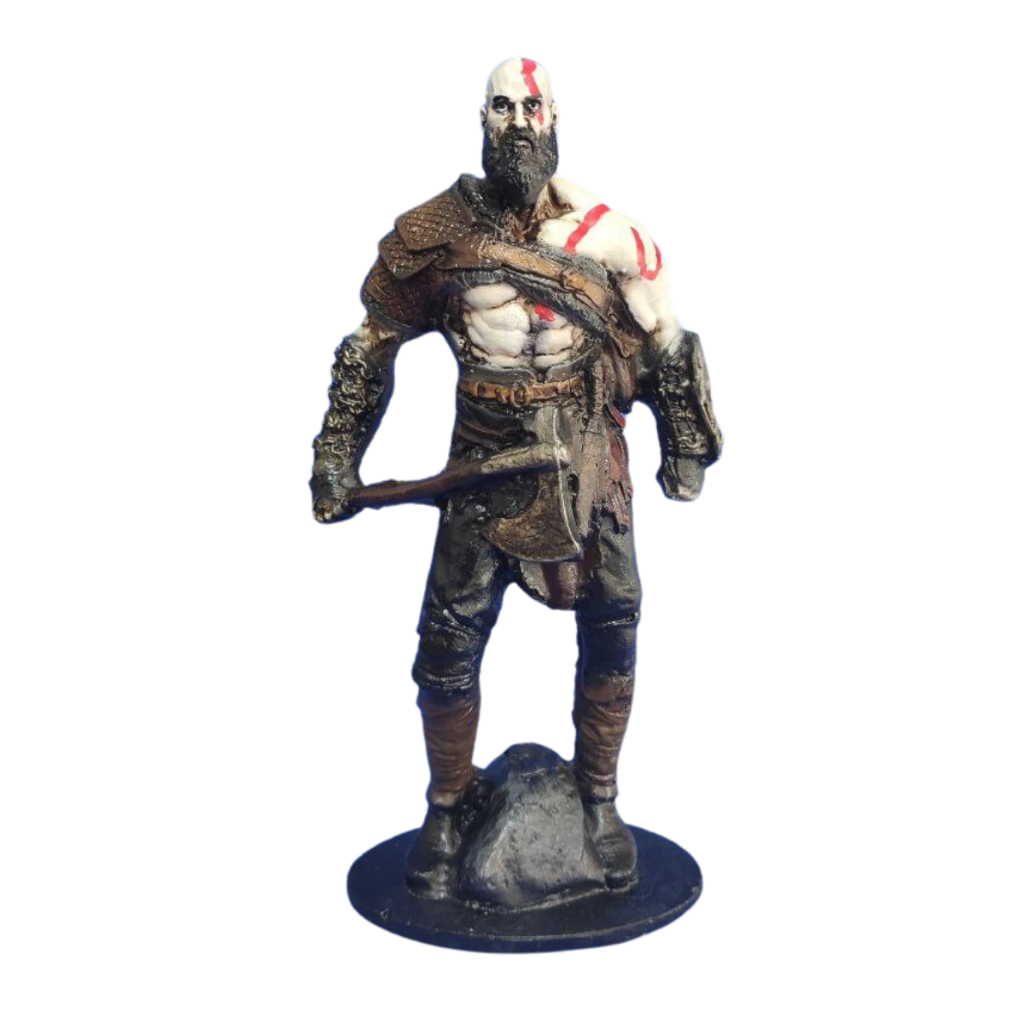 Boneco Grande Kratos God of War Ragnarok Colecionável Jogo Estátua 21cm